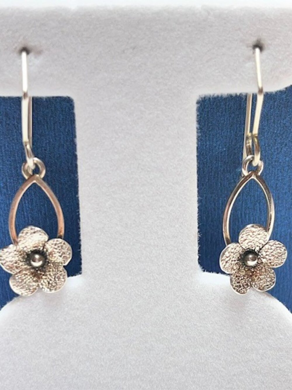 Sterling designer flower earrings